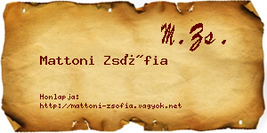 Mattoni Zsófia névjegykártya