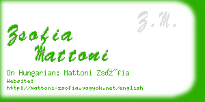 zsofia mattoni business card